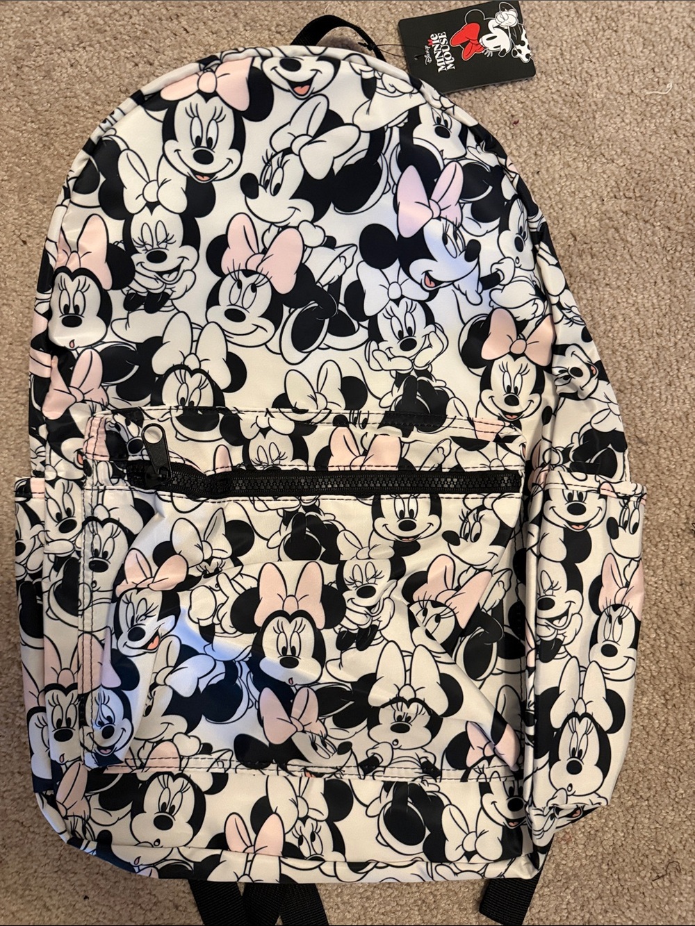 Disney Minnie Mouse Pink and Black Kids Backpack